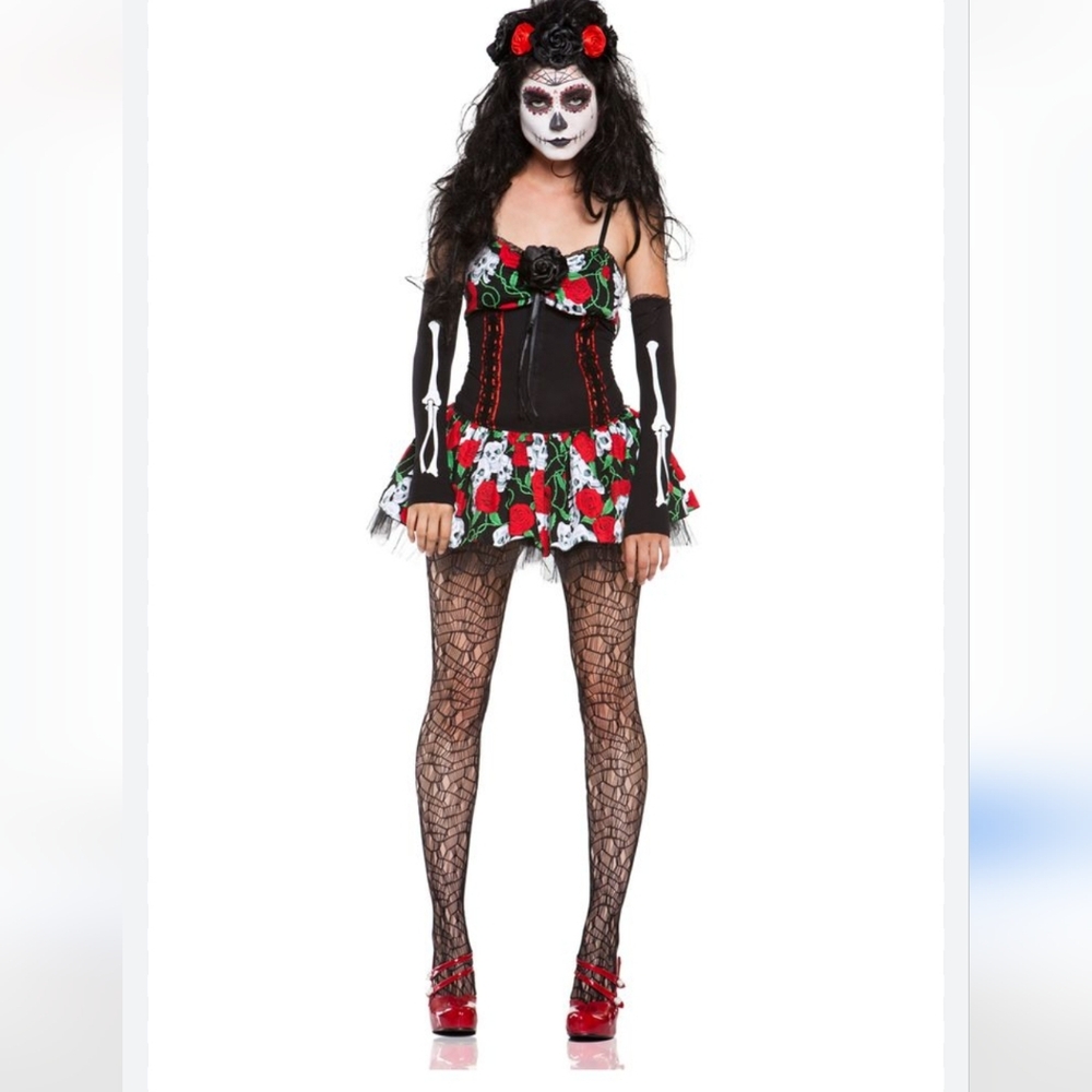 Lip Service Day of the Dead Sugar Skull Halloween Costume Dress
